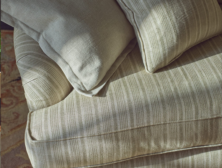 Spill Resistant Ettas Stripe Moss detail